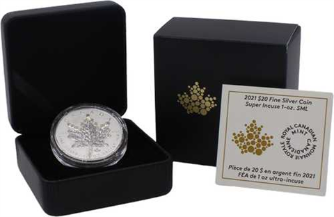 Kanada-20 Dollar-2021-AG-MapleLeaf-Super Incuse-RS