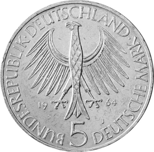 BRD Gedenkmünze 5 DM 1964 Fichte 