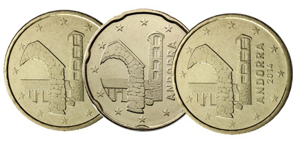 Andorra  10, 20, 50 Cent 2014 bfr