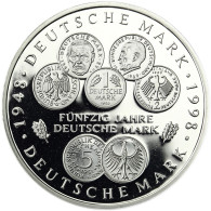 Deutschland 10 DM Münzen 1998 PP - 50 Jahre Deutsche Mark Mzz. komplett A bis J