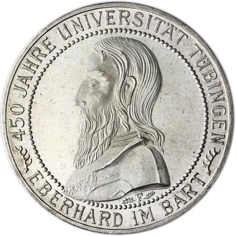 Weimarer Republik 5 Reichsmark Silber 1927 - Universität Tübingen
