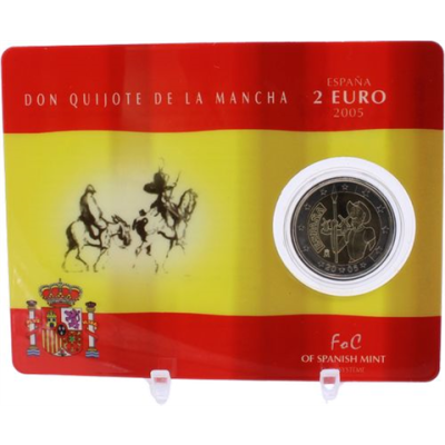 Spanien-2 Euro-2005-bfr-Don Quijote-Coincard-RS