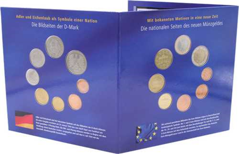 Deutschland-3,88Euro+8,68Mark-2001-bfr-Kurs-Währungswechsel