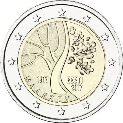 2 Euro Münzen aus Estland  Weg in die Unabhängigkeit 2017 