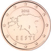 Estland 1 Cent 2016 bfr. Landkarte