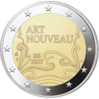 Belgien-2Euro-2023-CuNi-Jugendstil-RS