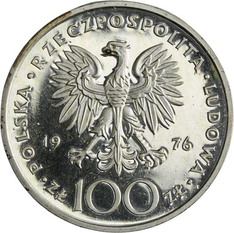 Polen-100 Zlotych-1976-AGpp-Tadeusz Kosciuszko-RS