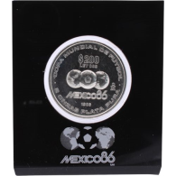 Mexiko-200 Dollar-1986-AGstgl-Fußball-RS