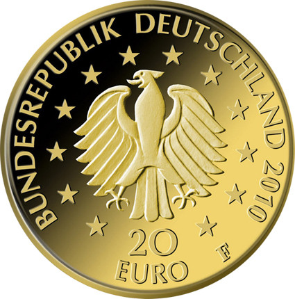 BRD 20 Euro 2010 Gold Eichenblatt stg. Mzz.: Historia Wahl 