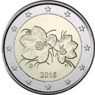 Kursmünze aus Finnland 2 Euro 2016 mit dem Motiv der Moltebeere 