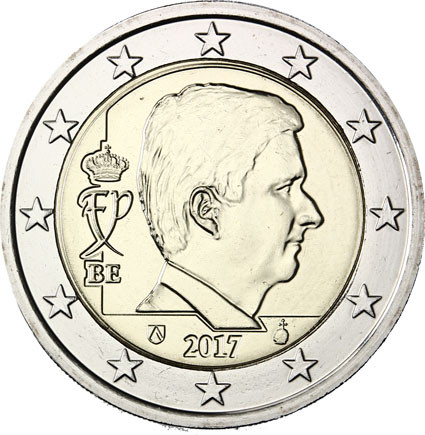Belgien-2Euro-2017-Stgl-König-Philippe-RS