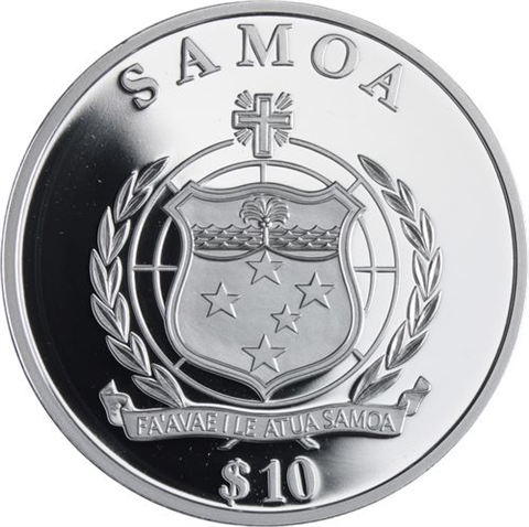 Samoa-6x10 Dollar-2009-PPvergoldet-200th Geburtstag C. Darwin-Etui I