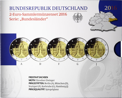 Deutschland-5x-2-Euro-2016-PP-Dresdner-Zwinger-Komplettset-im-Folder-1