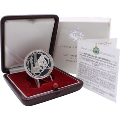 San Marino-5Euro-2007-AGpp-Toscanini-Etui