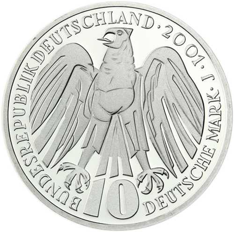 Deutschland 10 DM Silber 2001 Stgl.Bundesverfassungsgericht II (2)