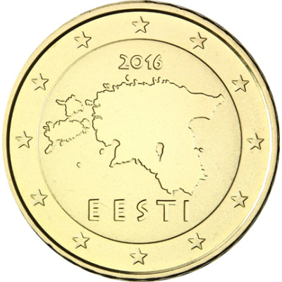 Estland 10 Euro- Cent  2016 bfr. Landkarte Kursmuenze 