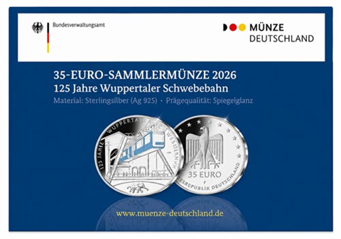 Deutschland-35-Euro-2026-PP-Silber-Wuppertaler-Schwebebahn-Folder