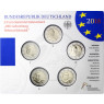 Deutschland 5 x 2 Euro 2018 stgl. Helmut Schmidt im Folder 