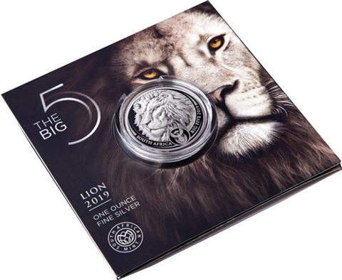 Südafrika-5-Rand-2019-Löwe-Big-Five-Blister