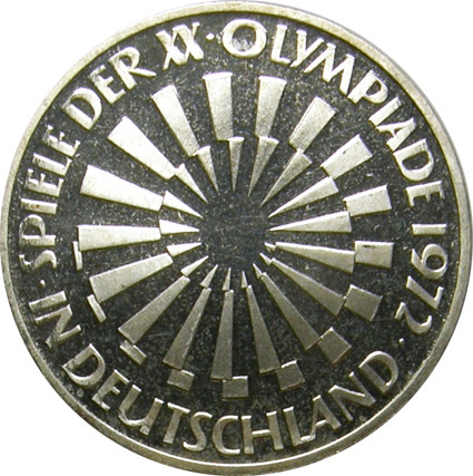 Deutschland 10 D-Mark 1972 PP Olympiade München Spirale Deutschland