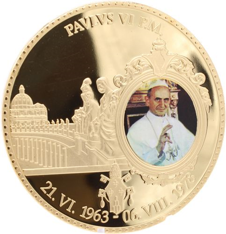 Vatikan-Medaille-2012-CUpp-Paul VI-vergoldet-RS