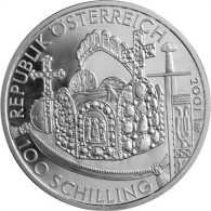 Österreich-100Schilling-2001-AgPP-römischeReich-vs1