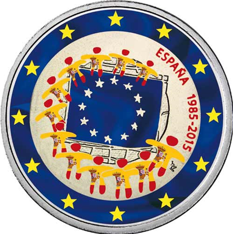 Spanien-2-Euro-2015-Farbe-Europaflagge-I