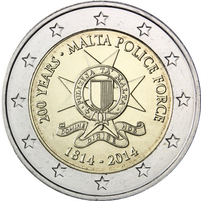 Malta 2 Euro 2014 bfr. 200 Jahre Polizei