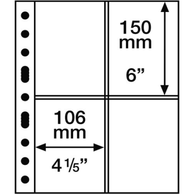 337553 - grande-kunststoffhuellen-mit-4-taschen-fuer-postkarten-glasklar-5er-pack