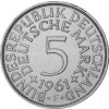  5 DM-Münzen aus 625er Silber ab 1951 J.387 Silberadler Heiermann 