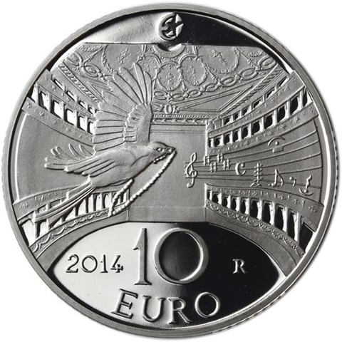Italien 10 Euro 2014 PP Giocchino Rossini Europa STern Programm III