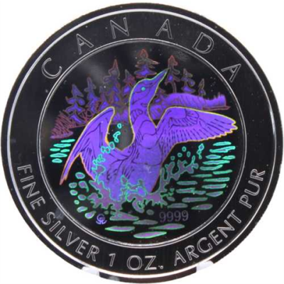 Kanada-5Dollar-2002-AGstgl-Loon Gans-Holo