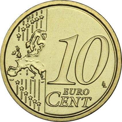 10 Cent mit Papst Wappen Franziskus 2017 aus dem Vatikan 