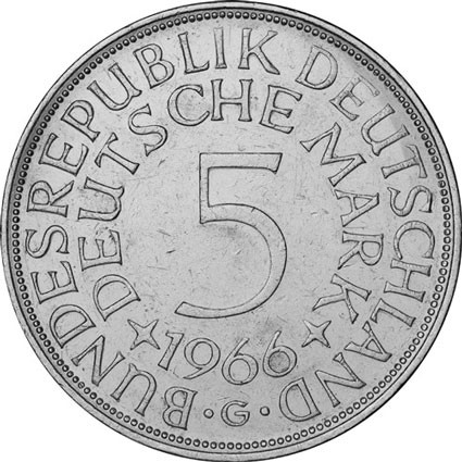 Deutschland 5 DM 1966 G Silberadler