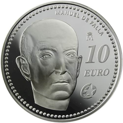 Spanien 10 Euro 2014 PP Manuel de Falla I