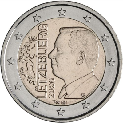Luxemburg-2 Euro-2026-bfr-Kursmünze-RS