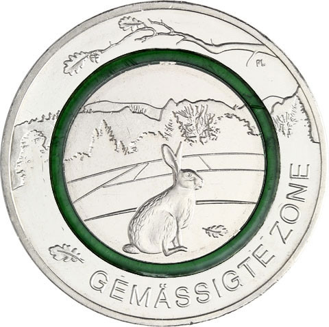 Deutschland Rolle 5 Euro Gemässigte Zone 2019 