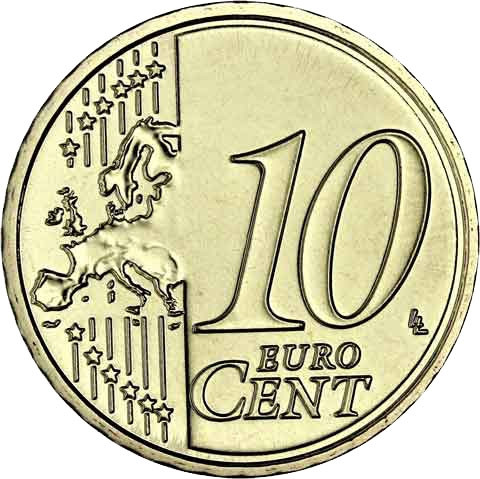10 Euro Cent  Münzen aus dem Vatikan mit dem Papstsiegel  von Franziskus 2018