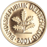 Deutschland-1 Pfennig-2001-AUpp-Glückspfennig-VS