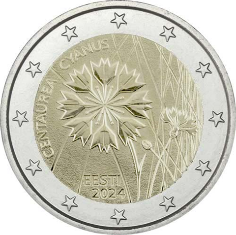 Estland-2Euro-2024-Kornblume-RS