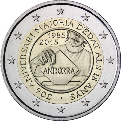 Andorra-2-Euro-2015-Volljährigkeit-in-Coincard