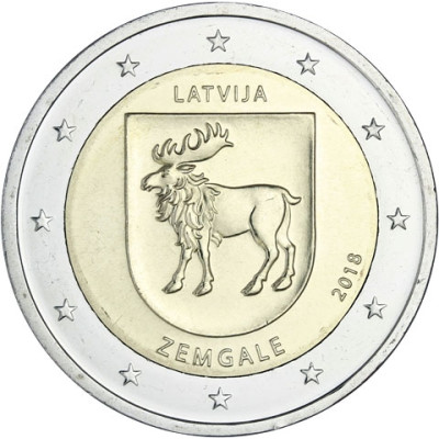 2 Euro Sondermünze Zemgale von 2018