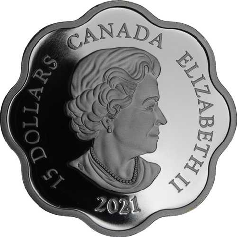 Kanada-15 Dollar-2021-AGpp-Lunar Lotus-Jahr des Ochsen-RS