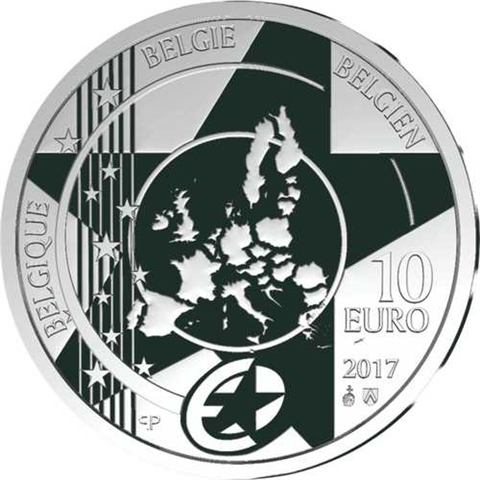 Belgien 10 Euro Zentralbahnhof Antwerpen Silber PP 2017 I