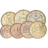 Italien-1,88Euro-2019-Kleinmünzsatz-1Cent-1Euro-RS