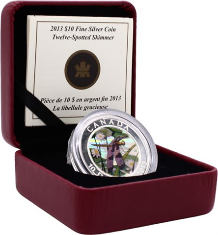 Kanada-10 Dollar-2013-AG-Twelve-Spotted Skimmer-RS