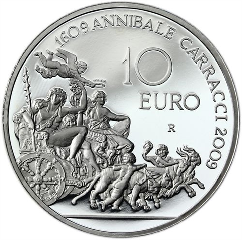 Italien 10 Euro 2009 PP 400. Todestag von Annibale Carracci III