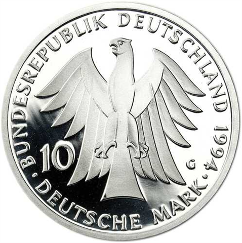 Deutschland 10 DM Silber 1994 PP Herder I (1)