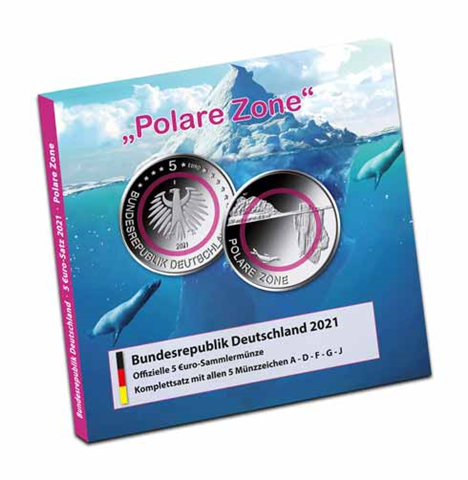 Deutschland-5-x-5-Euro-2021-Polare-Zone-Stgl-im-Folder