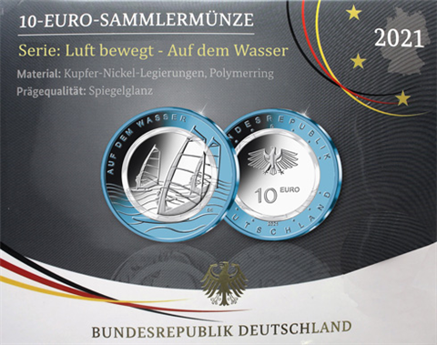 Deutschland 3 x 10 Euro 2019-2021 PP Serie "LUFT BEWEGT"